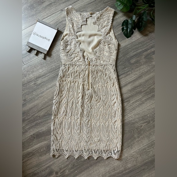Alice + Olivia Amea metallic lace sheath dress size 0 - Picture 5 of 10
